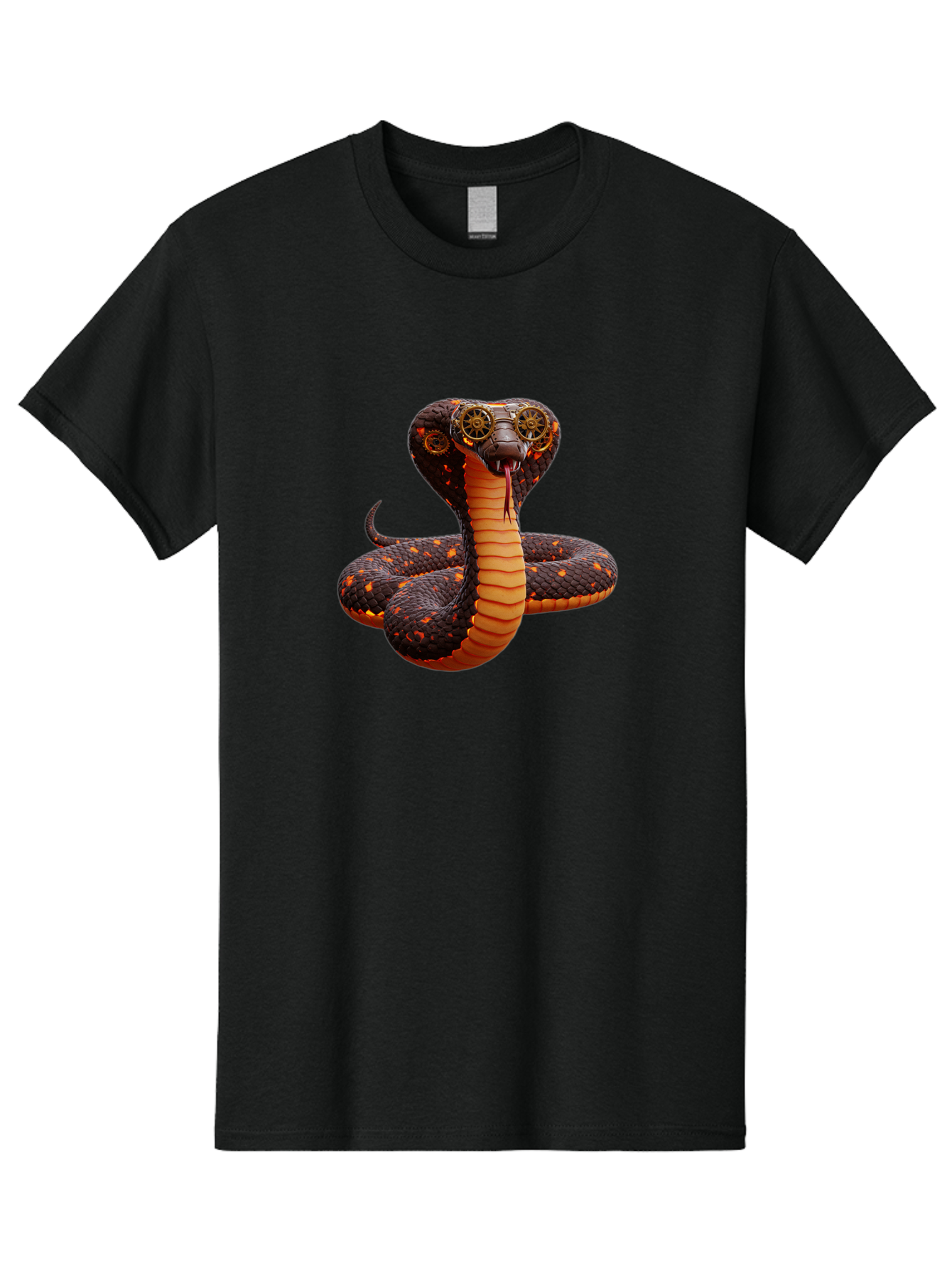 Steampunk-Snake Men'S Graphic Tee, 100% Cotton, Comfortable Casual Summer Wear, Machine Washable, Vintage Camera, Old Camera, Antique Camera, Black Camera, Classic Photography, Photography Equipment, Nostalgic Device, Film Camera, Camera Art Ban626
