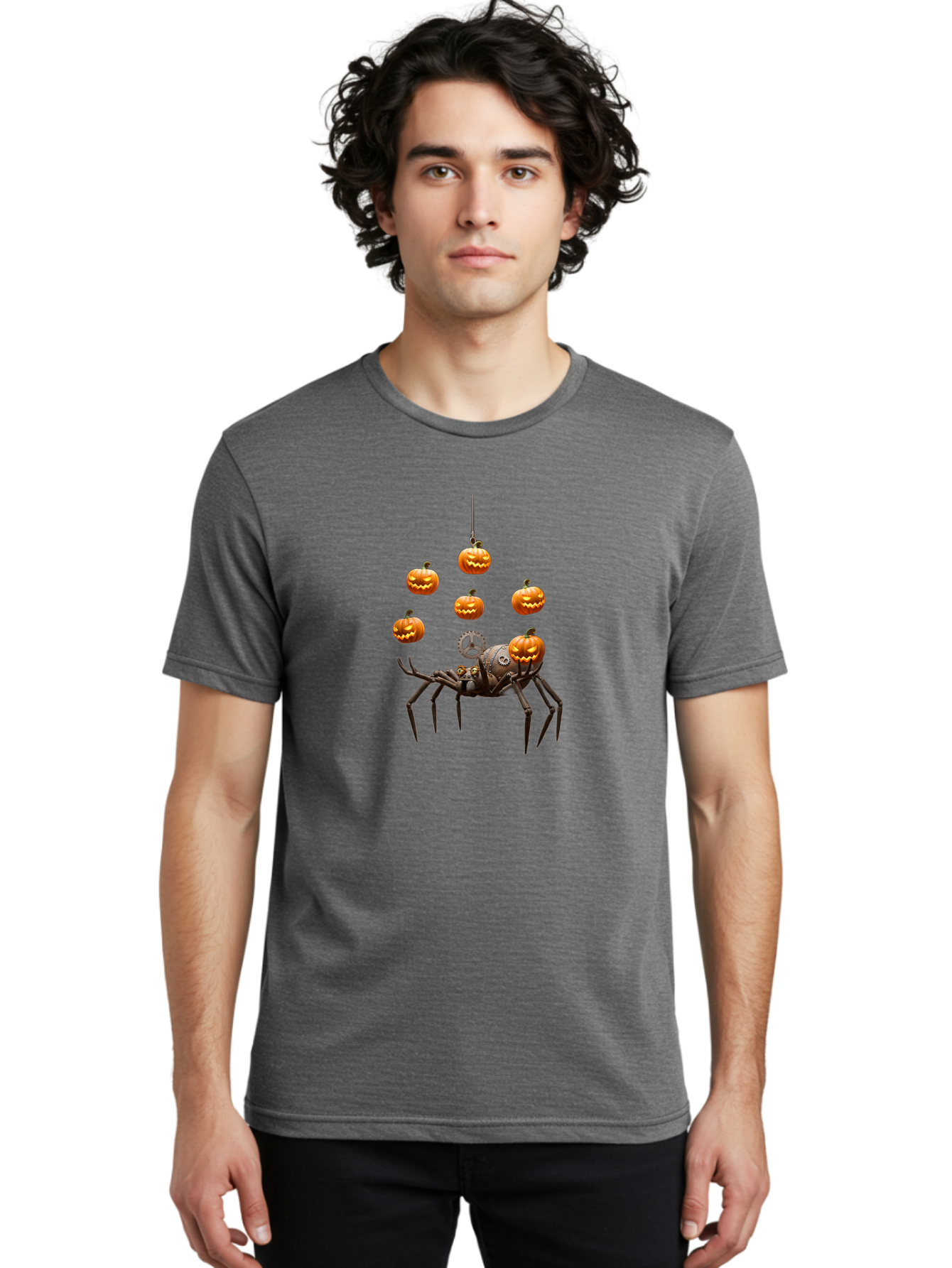 Steampunk-Spider Men'S Graphic Tee, 100% Cotton, Comfortable Casual Summer Wear, Machine Washable, Vintage Camera, Old Camera, Antique Camera, Black Camera, Classic Photography, Photography Equipment, Nostalgic Device, Film Camera, Camera Art Ban627