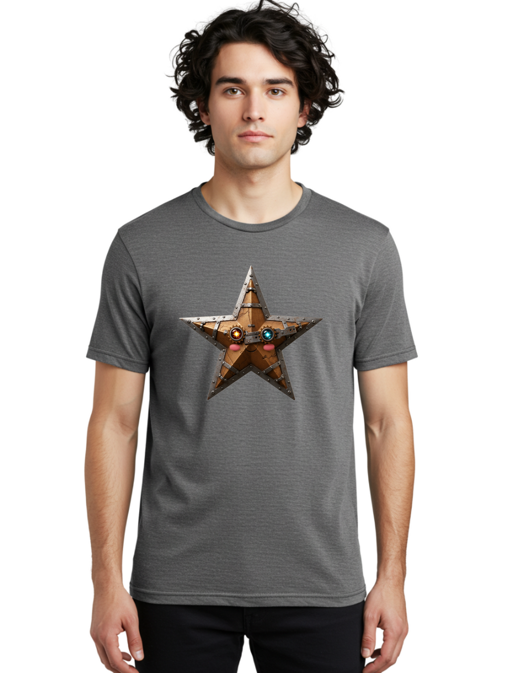 Steampunk-Star Men'S Graphic Tee, 100% Cotton, Comfortable Casual Summer Wear, Machine Washable, Vintage Camera, Old Camera, Antique Camera, Black Camera, Classic Photography, Photography Equipment, Nostalgic Device, Film Camera, Camera Art Ban628