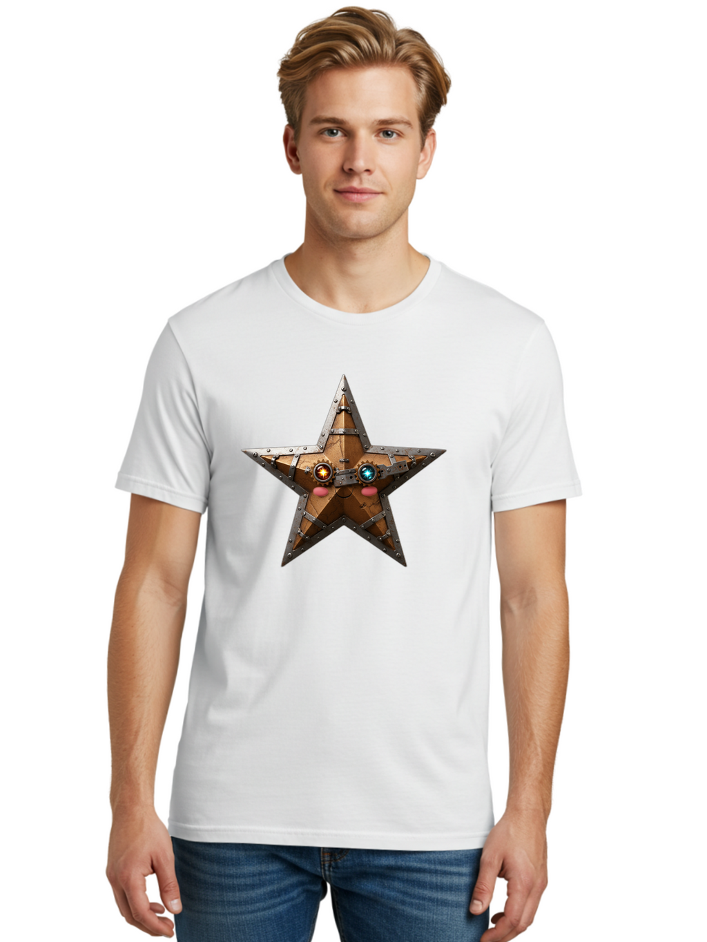 Steampunk-Star Men'S Graphic Tee, 100% Cotton, Comfortable Casual Summer Wear, Machine Washable, Vintage Camera, Old Camera, Antique Camera, Black Camera, Classic Photography, Photography Equipment, Nostalgic Device, Film Camera, Camera Art Ban628