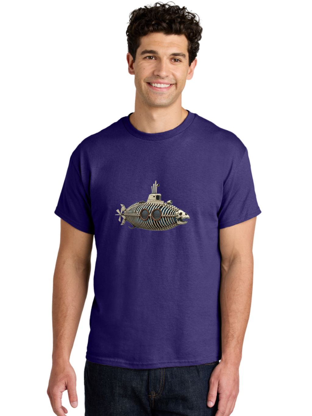 Steampunk-Submarine Men'S Graphic Tee, 100% Cotton, Comfortable Casual Summer Wear, Machine Washable, Vintage Camera, Old Camera, Antique Camera, Black Camera, Classic Photography, Photography Equipment, Nostalgic Device, Film Camera, Ban629