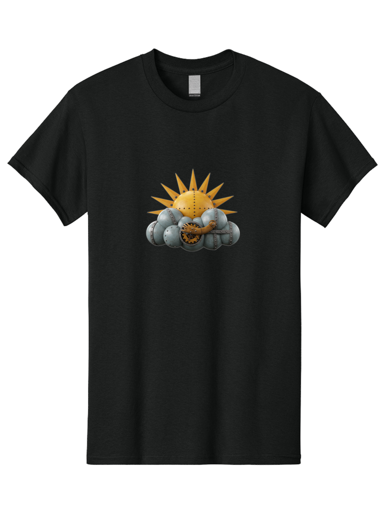 Steampunk-Sun Men'S Graphic Tee, 100% Cotton, Comfortable Casual Summer Wear, Machine Washable, Vintage Camera, Old Camera, Antique Camera, Black Camera, Classic Photography, Photography Equipment, Nostalgic Device, Film Camera, Camera Art Ban630