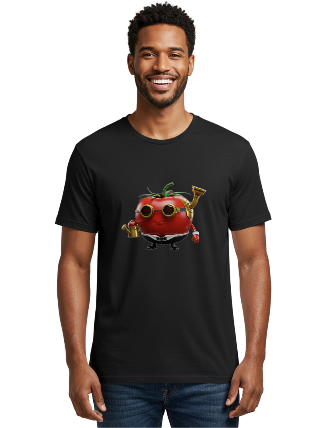 Steampunk-Tomato Men'S Graphic Tee, 100% Cotton, Comfortable Casual Summer Wear, Machine Washable, Vintage Camera, Old Camera, Antique Camera, Black Camera, Classic Photography, Photography Equipment, Nostalgic Device, Film Camera, Camera Art Ban632