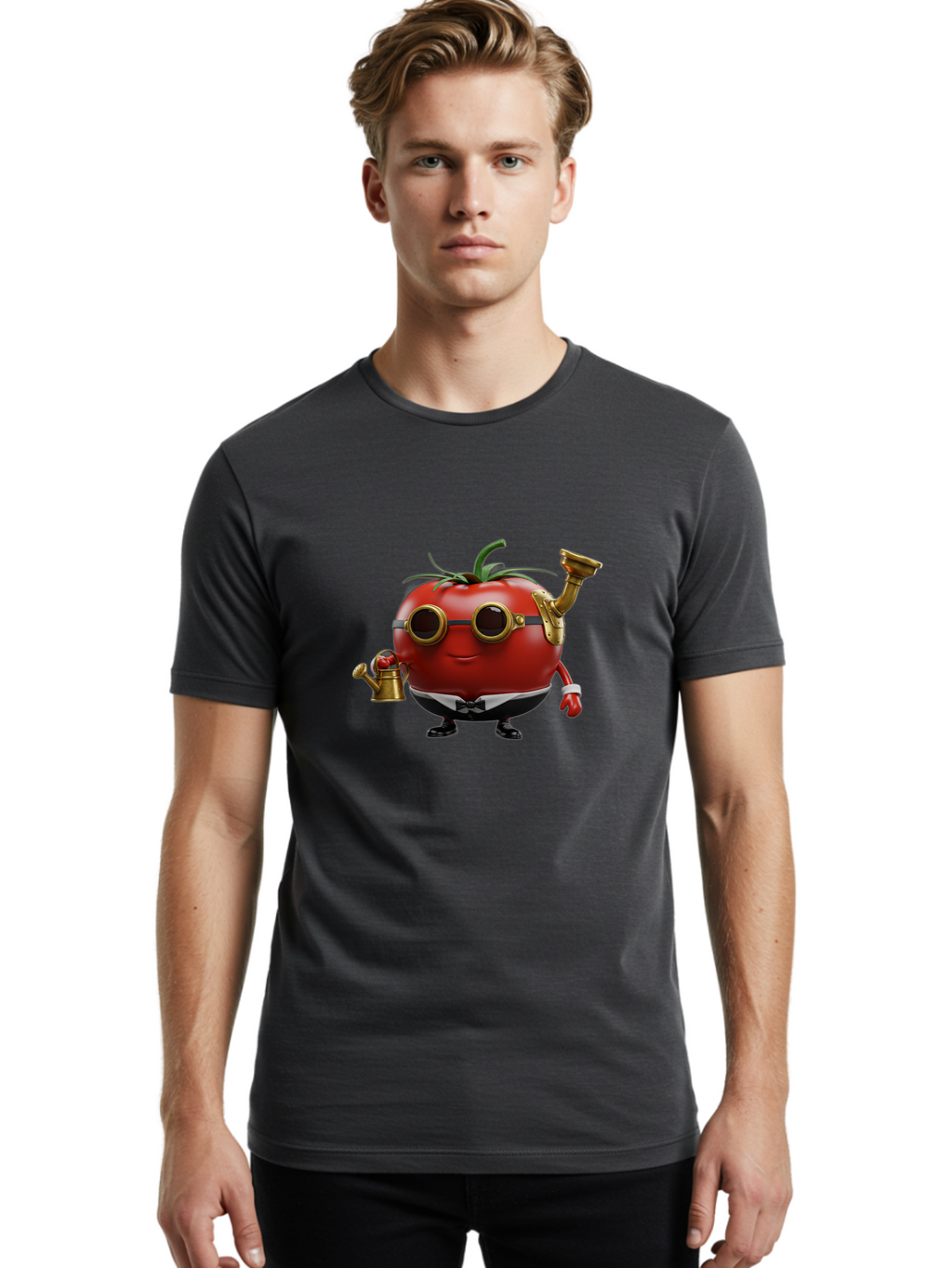 Steampunk-Tomato Men'S Graphic Tee, 100% Cotton, Comfortable Casual Summer Wear, Machine Washable, Vintage Camera, Old Camera, Antique Camera, Black Camera, Classic Photography, Photography Equipment, Nostalgic Device, Film Camera, Camera Art Ban632