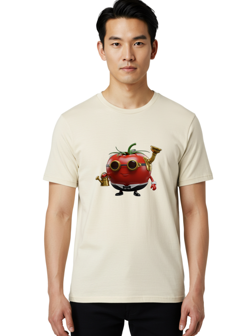 Steampunk-Tomato Men'S Graphic Tee, 100% Cotton, Comfortable Casual Summer Wear, Machine Washable, Vintage Camera, Old Camera, Antique Camera, Black Camera, Classic Photography, Photography Equipment, Nostalgic Device, Film Camera, Camera Art Ban632