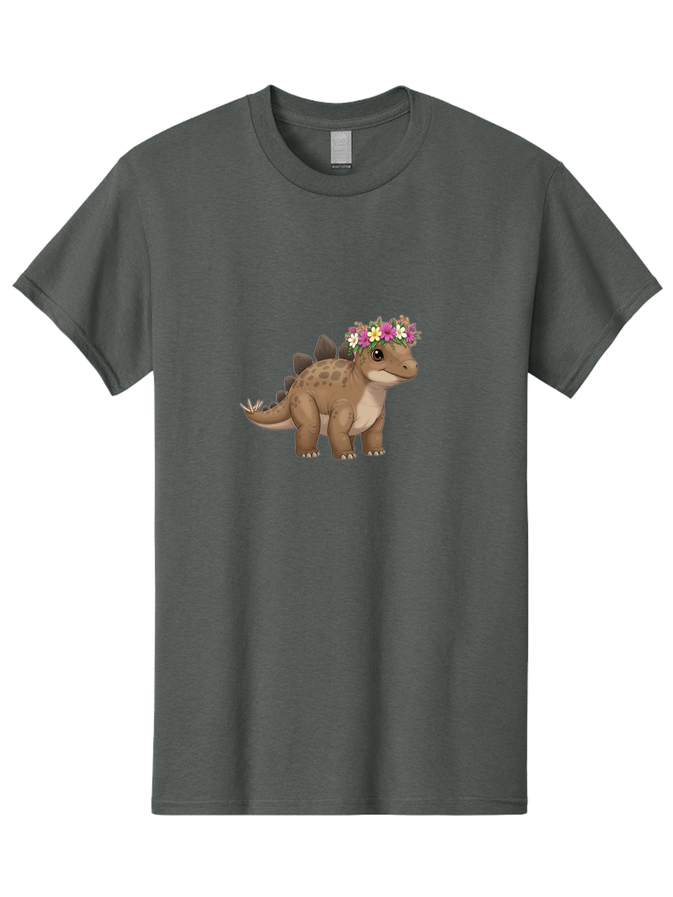 Stegosaurus-With-Flower-Crown Men'S Graphic Tee, 100% Cotton, Comfortable Casual Summer Wear, Machine Washable, Vintage Camera, Old Camera, Antique Camera, Black Camera, Classic Photography, Photography Equipment, Nostalgic Device, Ban634