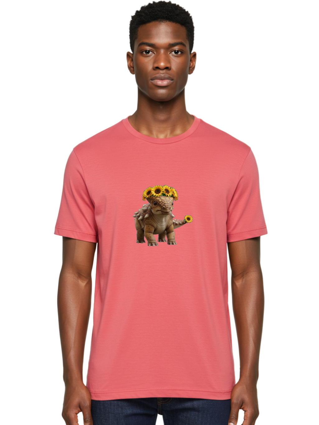 Stegosaurus-With-Sunflowers Men'S Graphic Tee, 100% Cotton, Comfortable Casual Summer Wear, Machine Washable, Vintage Camera, Old Camera, Antique Camera, Black Camera, Classic Photography, Photography Equipment, Nostalgic Device, Film Camera, Ban635