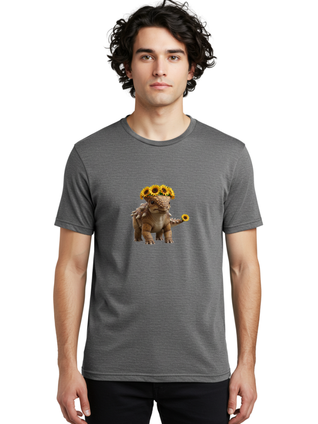 Stegosaurus-With-Sunflowers Men'S Graphic Tee, 100% Cotton, Comfortable Casual Summer Wear, Machine Washable, Vintage Camera, Old Camera, Antique Camera, Black Camera, Classic Photography, Photography Equipment, Nostalgic Device, Film Camera, Ban635