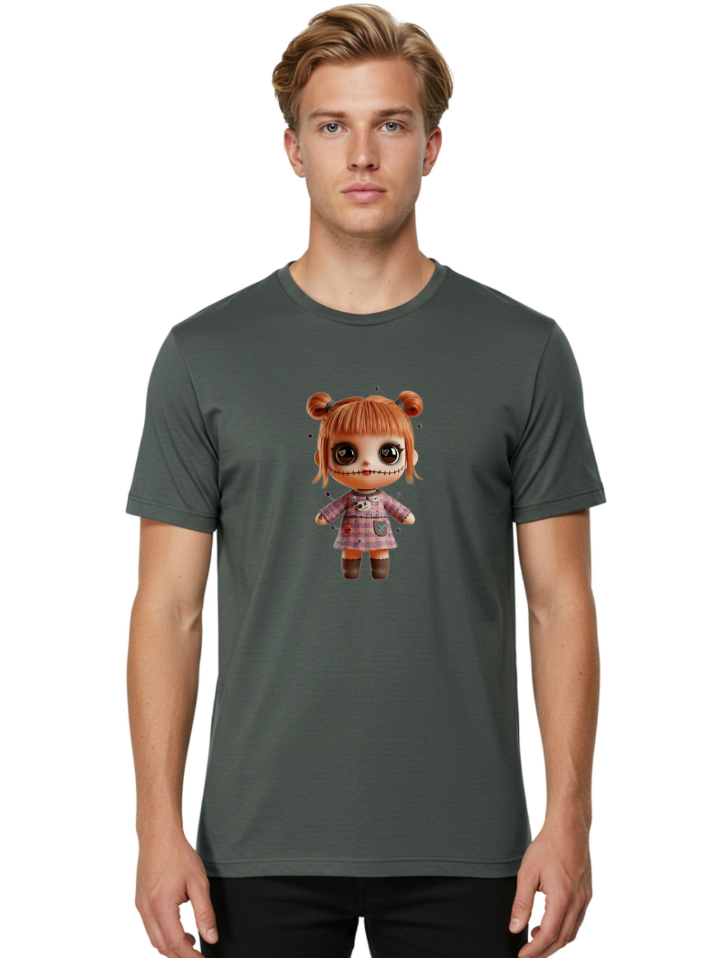 Stitched-Doll Men'S Graphic Tee, 100% Cotton, Comfortable Casual Summer Wear, Machine Washable, Vintage Camera, Old Camera, Antique Camera, Black Camera, Classic Photography, Photography Equipment, Nostalgic Device, Film Camera, Camera Art Ban636