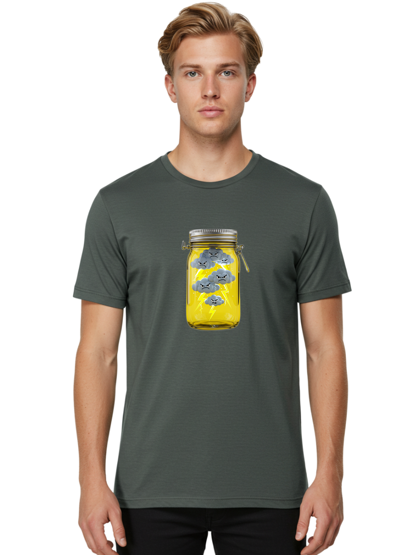 Storm-In-A-Jar Men'S Graphic Tee, 100% Cotton, Comfortable Casual Summer Wear, Machine Washable, Vintage Camera, Old Camera, Antique Camera, Black Camera, Classic Photography, Photography Equipment, Nostalgic Device, Film Camera, Camera Art Ban638