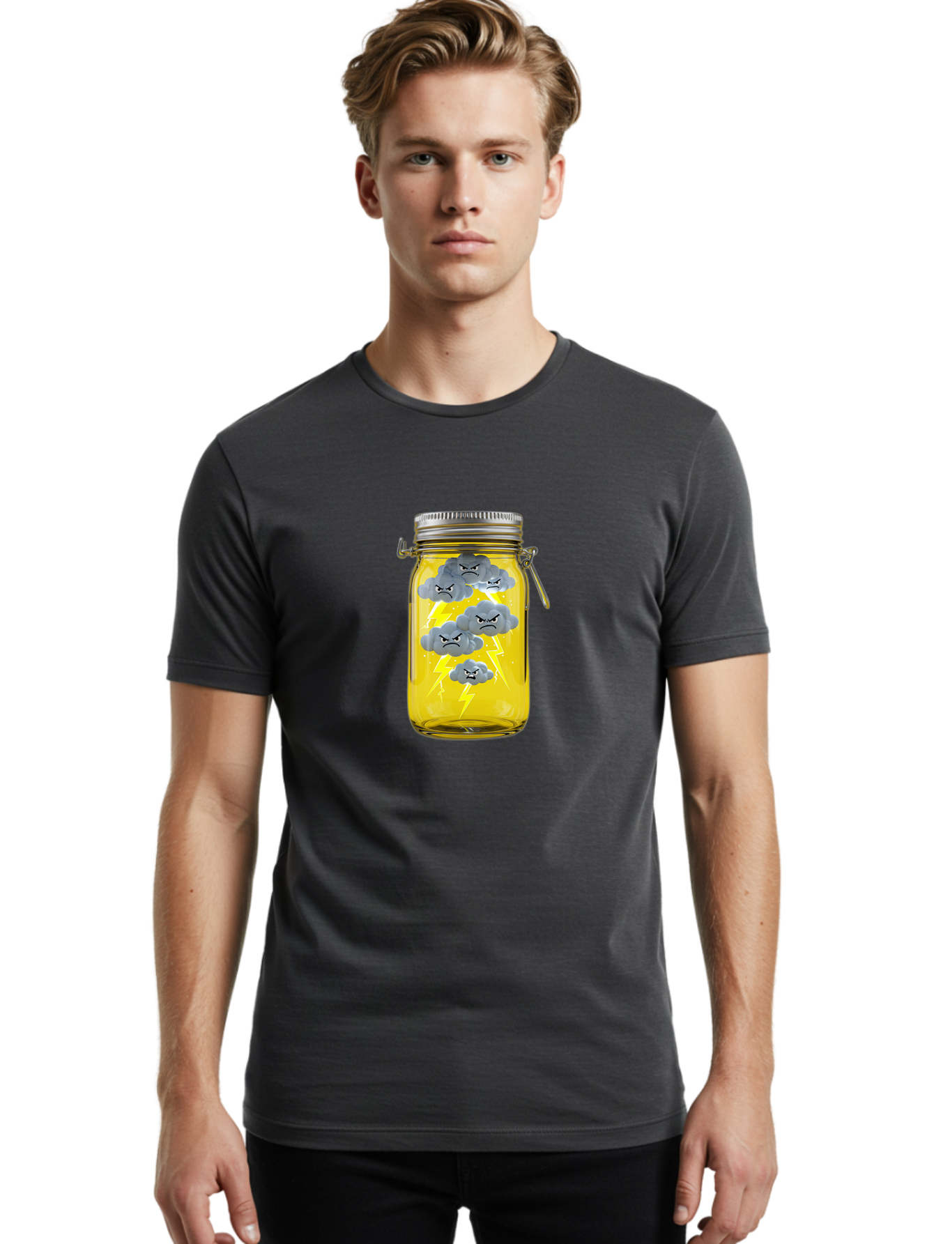 Storm-In-A-Jar Men'S Graphic Tee, 100% Cotton, Comfortable Casual Summer Wear, Machine Washable, Vintage Camera, Old Camera, Antique Camera, Black Camera, Classic Photography, Photography Equipment, Nostalgic Device, Film Camera, Camera Art Ban638