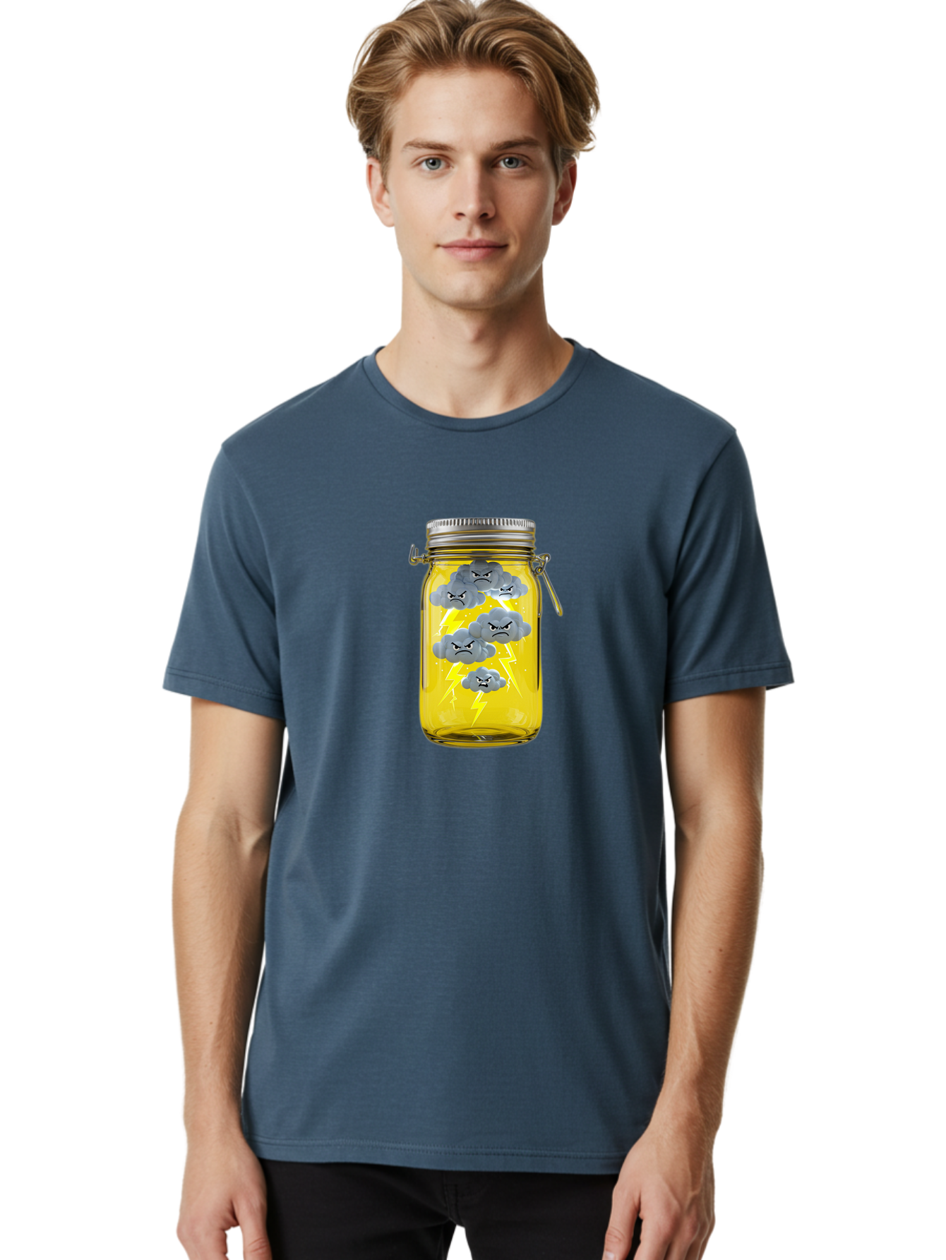 Storm-In-A-Jar Men'S Graphic Tee, 100% Cotton, Comfortable Casual Summer Wear, Machine Washable, Vintage Camera, Old Camera, Antique Camera, Black Camera, Classic Photography, Photography Equipment, Nostalgic Device, Film Camera, Camera Art Ban638