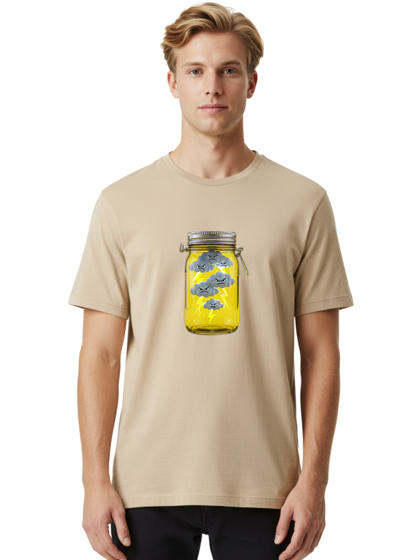 Storm-In-A-Jar Men'S Graphic Tee, 100% Cotton, Comfortable Casual Summer Wear, Machine Washable, Vintage Camera, Old Camera, Antique Camera, Black Camera, Classic Photography, Photography Equipment, Nostalgic Device, Film Camera, Camera Art Ban638
