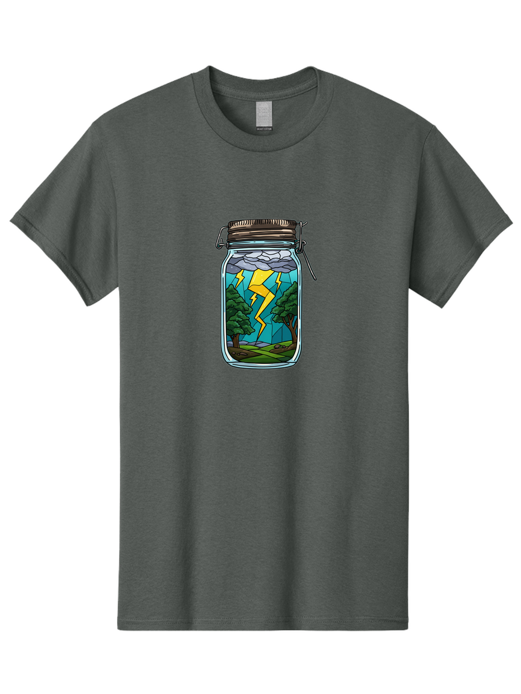 Storm-In-Jar-1 Men'S Graphic Tee, 100% Cotton, Comfortable Casual Summer Wear, Machine Washable, Vintage Camera, Old Camera, Antique Camera, Black Camera, Classic Photography, Photography Equipment, Nostalgic Device, Film Camera, Camera Art Ban639