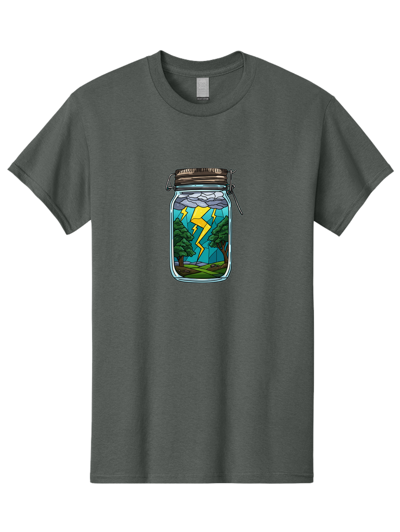 Storm-In-Jar-1 Men'S Graphic Tee, 100% Cotton, Comfortable Casual Summer Wear, Machine Washable, Vintage Camera, Old Camera, Antique Camera, Black Camera, Classic Photography, Photography Equipment, Nostalgic Device, Film Camera, Camera Art Ban639