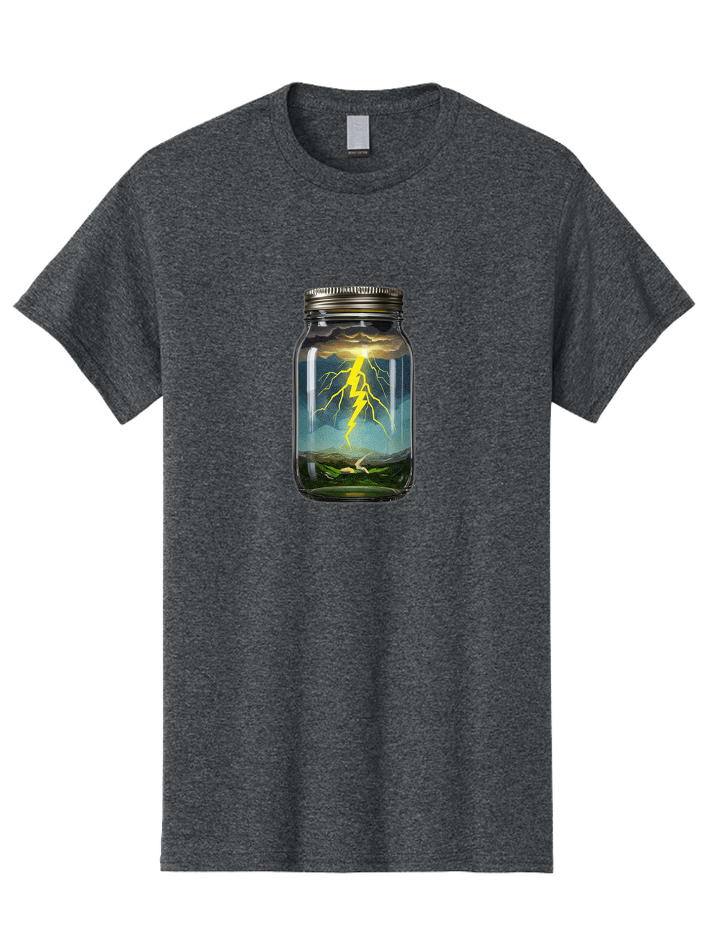 Storm-In-Jar-2 Men'S Graphic Tee, 100% Cotton, Comfortable Casual Summer Wear, Machine Washable, Vintage Camera, Old Camera, Antique Camera, Black Camera, Classic Photography, Photography Equipment, Nostalgic Device, Film Camera, Camera Art Ban640