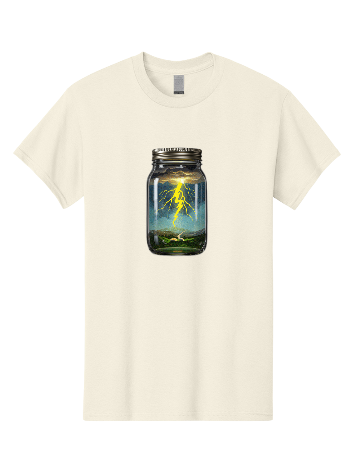 Storm-In-Jar-2 Men'S Graphic Tee, 100% Cotton, Comfortable Casual Summer Wear, Machine Washable, Vintage Camera, Old Camera, Antique Camera, Black Camera, Classic Photography, Photography Equipment, Nostalgic Device, Film Camera, Camera Art Ban640