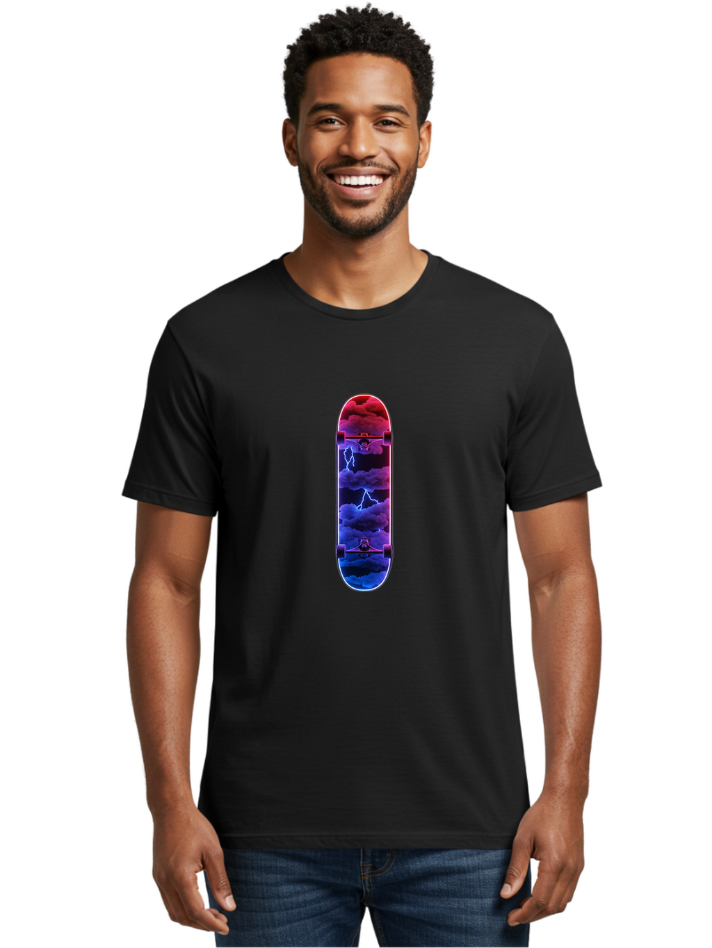 Stormy-Skateboard-Deck Men'S Graphic Tee, 100% Cotton, Comfortable Casual Summer Wear, Machine Washable, Vintage Camera, Old Camera, Antique Camera, Black Camera, Classic Photography, Photography Equipment, Nostalgic Device, Film Camera, Ban642