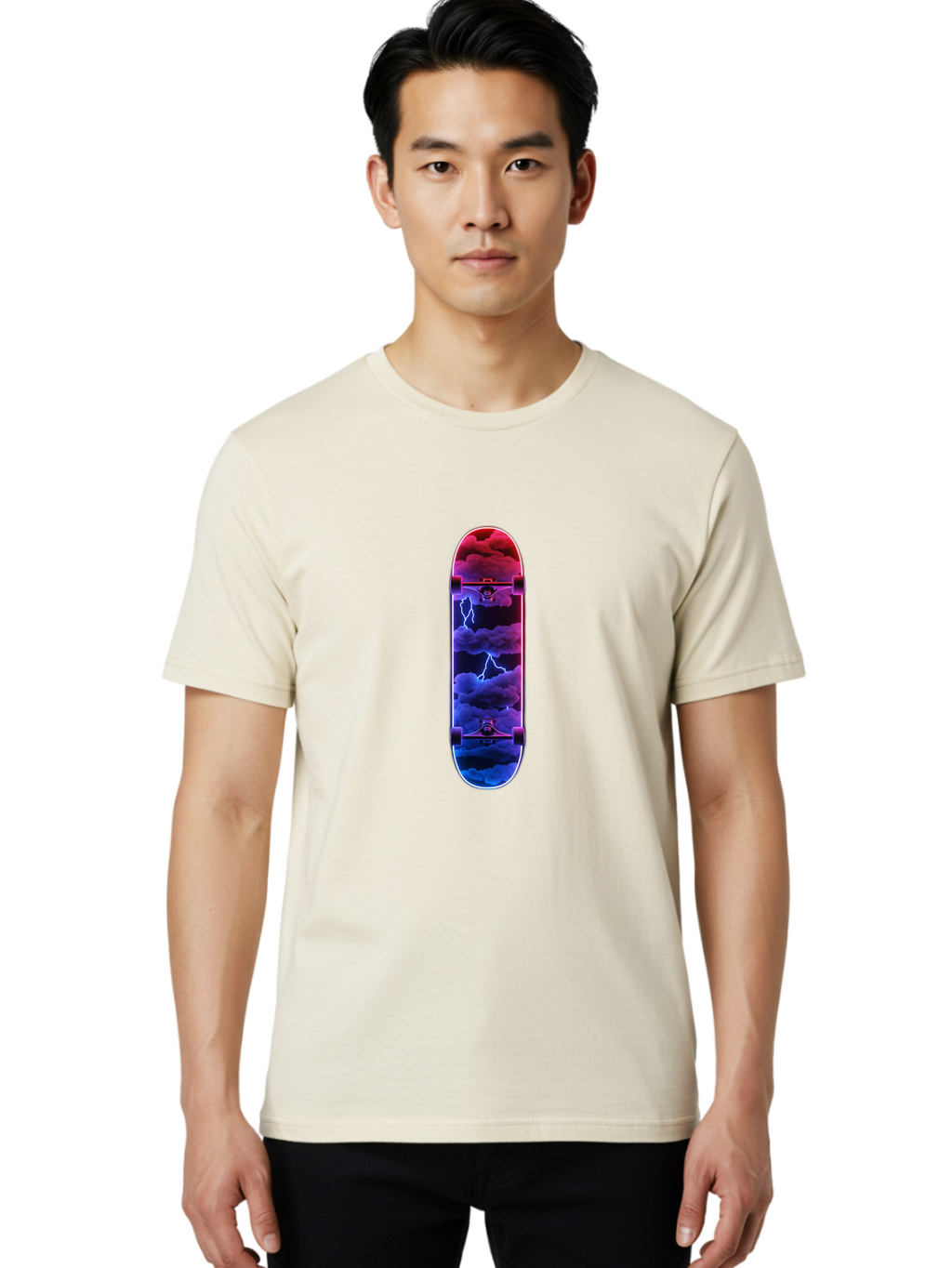 Stormy-Skateboard-Deck Men'S Graphic Tee, 100% Cotton, Comfortable Casual Summer Wear, Machine Washable, Vintage Camera, Old Camera, Antique Camera, Black Camera, Classic Photography, Photography Equipment, Nostalgic Device, Film Camera, Ban642