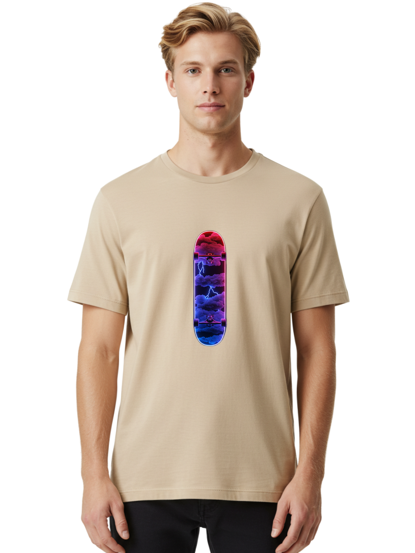 Stormy-Skateboard-Deck Men'S Graphic Tee, 100% Cotton, Comfortable Casual Summer Wear, Machine Washable, Vintage Camera, Old Camera, Antique Camera, Black Camera, Classic Photography, Photography Equipment, Nostalgic Device, Film Camera, Ban642