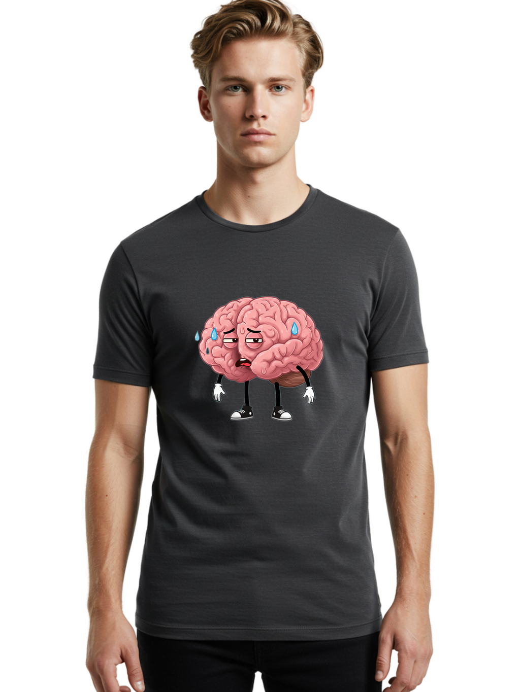 Stressed-Brain Men'S Graphic Tee, 100% Cotton, Comfortable Casual Summer Wear, Machine Washable, Vintage Camera, Old Camera, Antique Camera, Black Camera, Classic Photography, Photography Equipment, Nostalgic Device, Film Camera, Camera Art Ban645