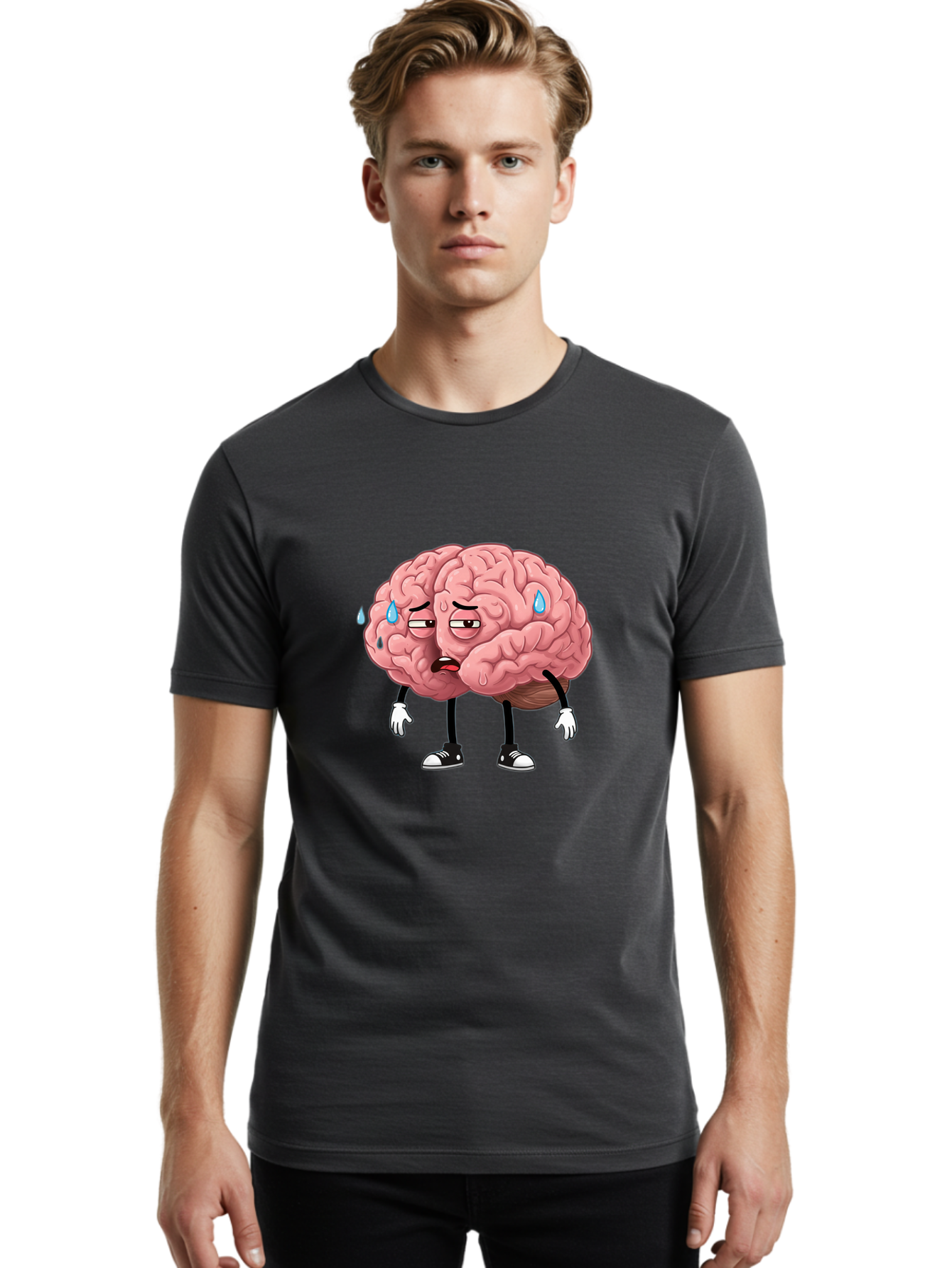 Stressed-Brain Men'S Graphic Tee, 100% Cotton, Comfortable Casual Summer Wear, Machine Washable, Vintage Camera, Old Camera, Antique Camera, Black Camera, Classic Photography, Photography Equipment, Nostalgic Device, Film Camera, Camera Art Ban645