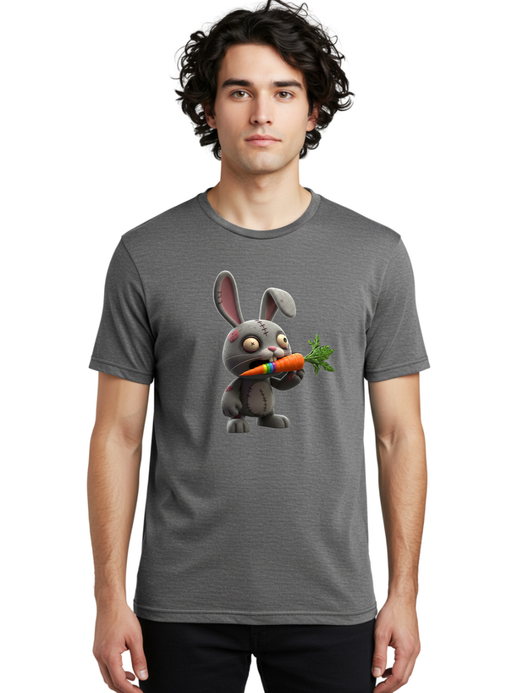 Stuffed-Bunny-Eating-Carrot Men'S Graphic Tee, 100% Cotton, Comfortable Casual Summer Wear, Machine Washable, Vintage Camera, Old Camera, Antique Camera, Black Camera, Classic Photography, Photography Equipment, Nostalgic Device, Film Camera, Ban647