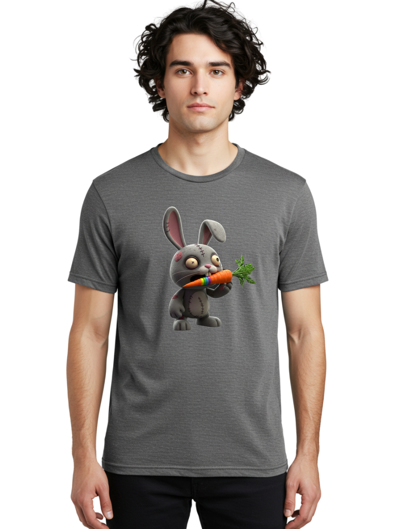 Stuffed-Bunny-Eating-Carrot Men'S Graphic Tee, 100% Cotton, Comfortable Casual Summer Wear, Machine Washable, Vintage Camera, Old Camera, Antique Camera, Black Camera, Classic Photography, Photography Equipment, Nostalgic Device, Film Camera, Ban647