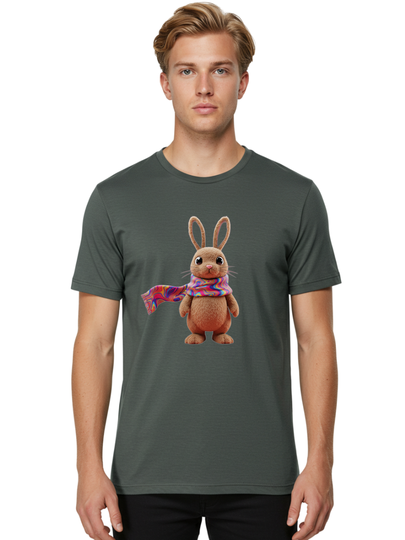 Stuffed-Bunny Men'S Graphic Tee, 100% Cotton, Comfortable Casual Summer Wear, Machine Washable, Vintage Camera, Old Camera, Antique Camera, Black Camera, Classic Photography, Photography Equipment, Nostalgic Device, Film Camera, Camera Art Ban648