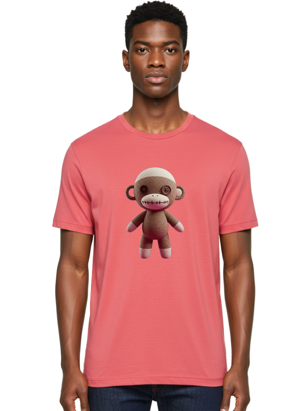 Stuffed-Monkey-Toy Men'S Graphic Tee, 100% Cotton, Comfortable Casual Summer Wear, Machine Washable, Vintage Camera, Old Camera, Antique Camera, Black Camera, Classic Photography, Photography Equipment, Nostalgic Device, Film Camera, Ban649