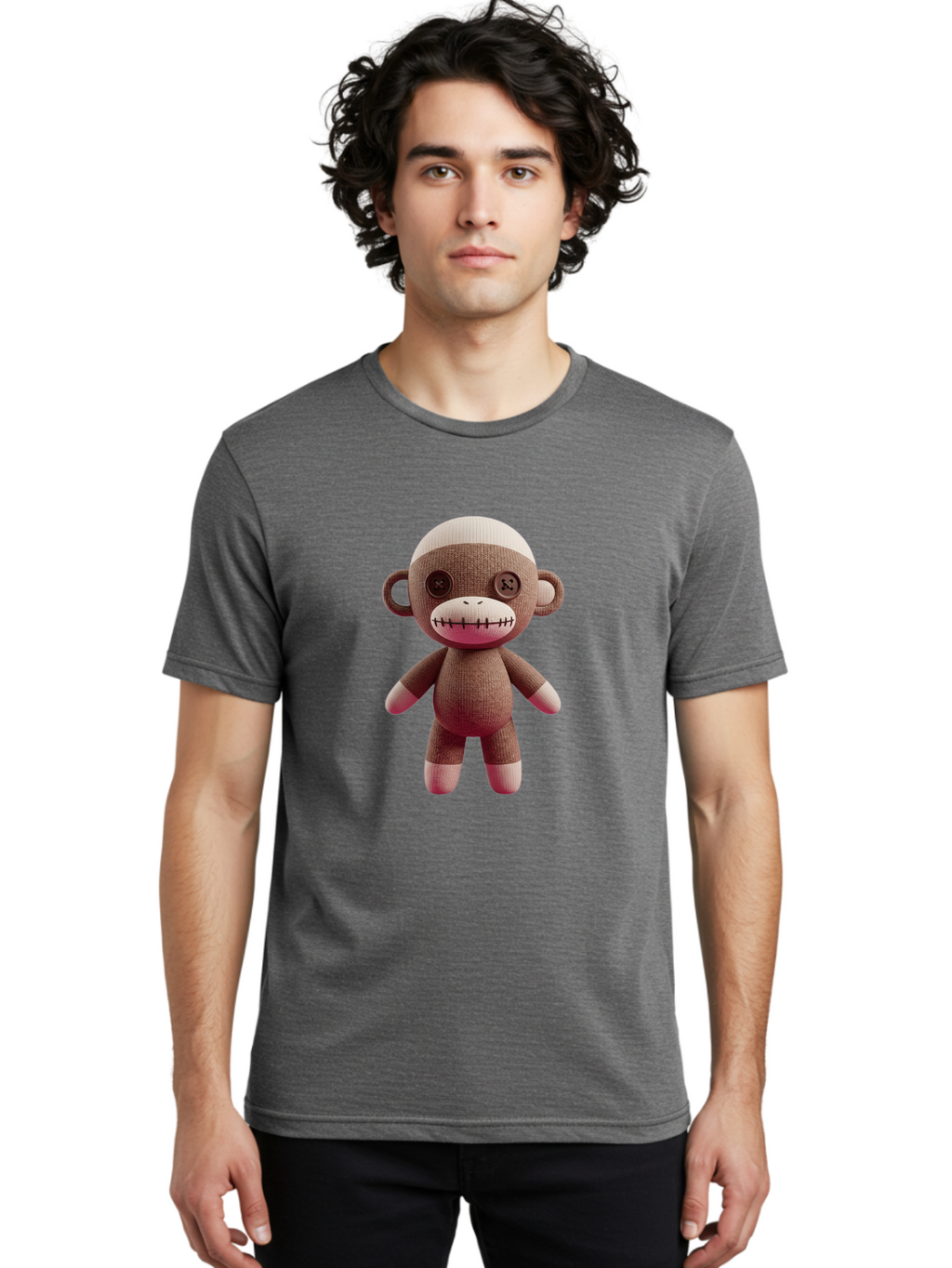 Stuffed-Monkey-Toy Men'S Graphic Tee, 100% Cotton, Comfortable Casual Summer Wear, Machine Washable, Vintage Camera, Old Camera, Antique Camera, Black Camera, Classic Photography, Photography Equipment, Nostalgic Device, Film Camera, Ban649