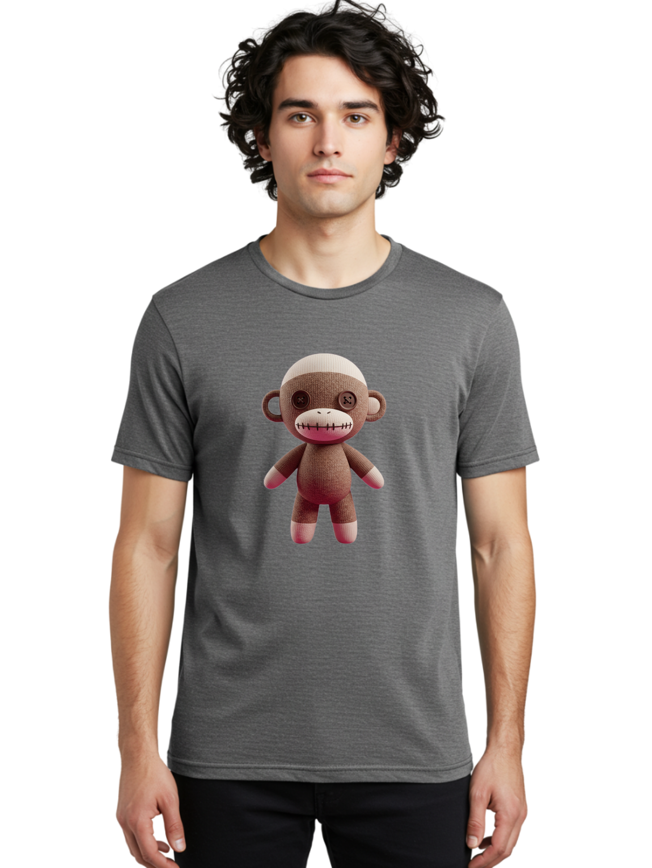 Stuffed-Monkey-Toy Men'S Graphic Tee, 100% Cotton, Comfortable Casual Summer Wear, Machine Washable, Vintage Camera, Old Camera, Antique Camera, Black Camera, Classic Photography, Photography Equipment, Nostalgic Device, Film Camera, Ban649