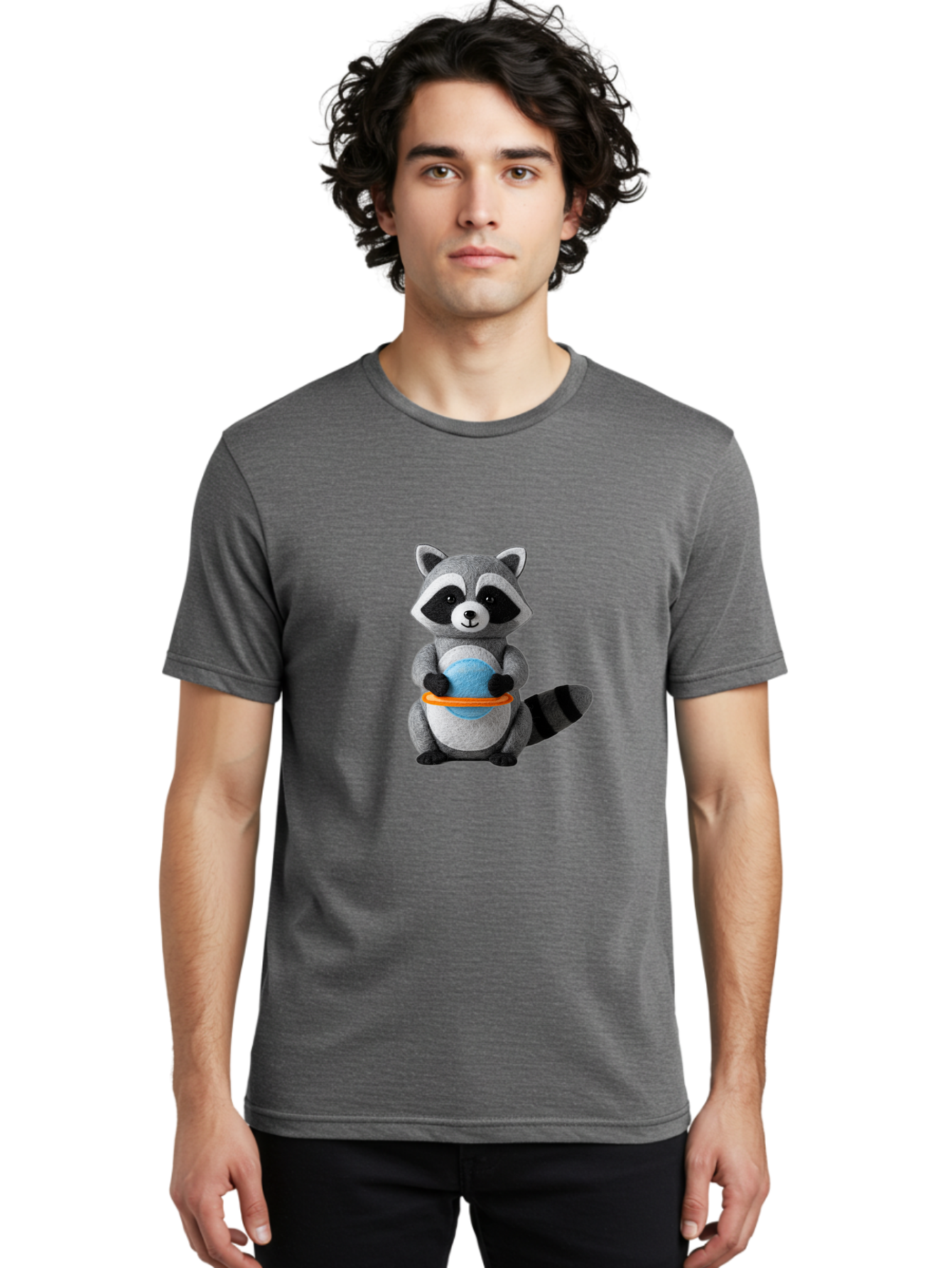 Stuffed-Raccoon Men'S Graphic Tee, 100% Cotton, Comfortable Casual Summer Wear, Machine Washable, Vintage Camera, Old Camera, Antique Camera, Black Camera, Classic Photography, Photography Equipment, Nostalgic Device, Film Camera, Camera Art Ban650