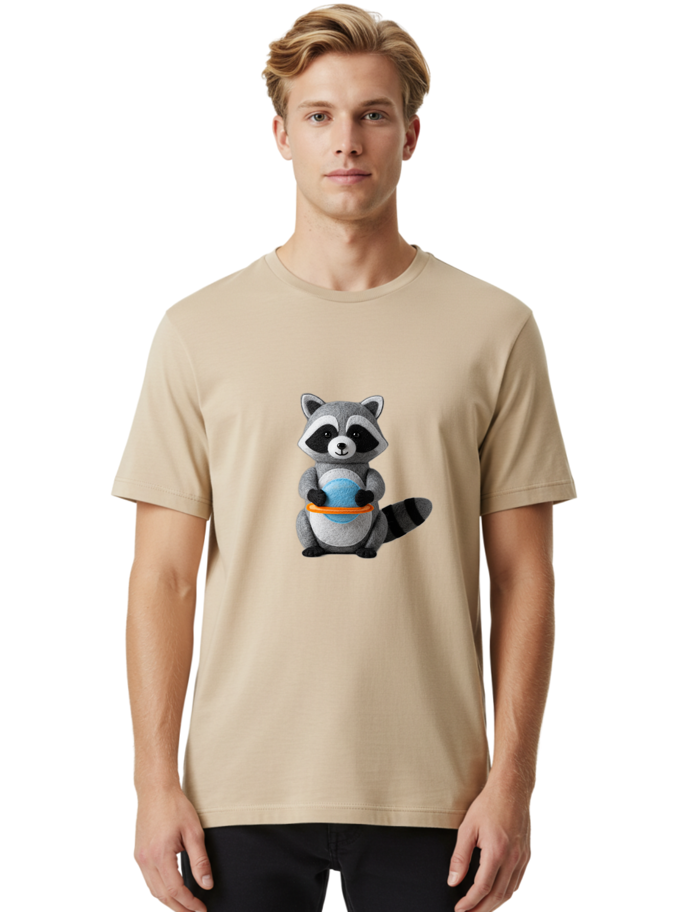 Stuffed-Raccoon Men'S Graphic Tee, 100% Cotton, Comfortable Casual Summer Wear, Machine Washable, Vintage Camera, Old Camera, Antique Camera, Black Camera, Classic Photography, Photography Equipment, Nostalgic Device, Film Camera, Camera Art Ban650