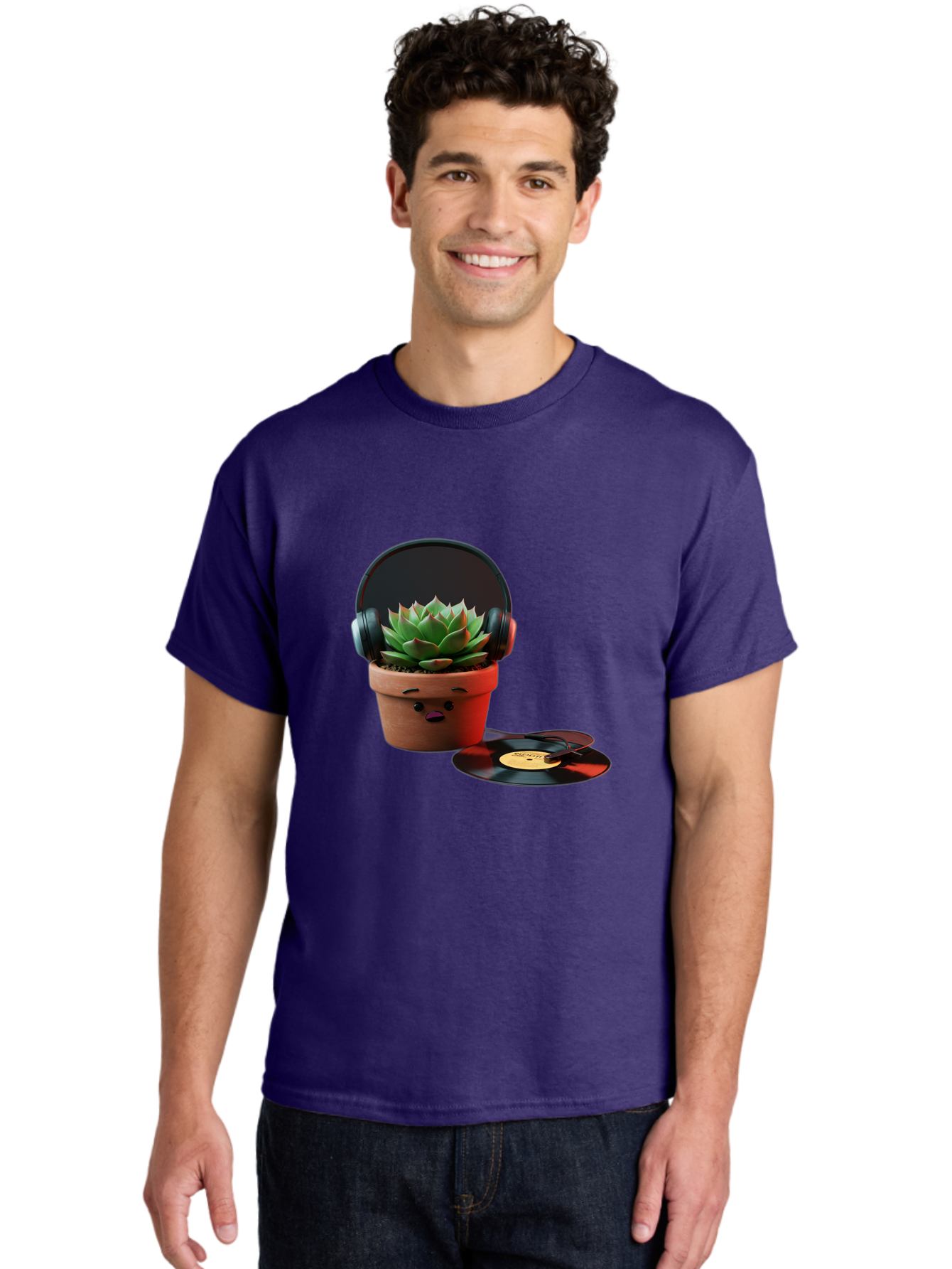 Succulent-Headphones Men'S Graphic Tee, 100% Cotton, Comfortable Casual Summer Wear, Machine Washable, Vintage Camera, Old Camera, Antique Camera, Black Camera, Classic Photography, Photography Equipment, Nostalgic Device, Film Camera, Ban652