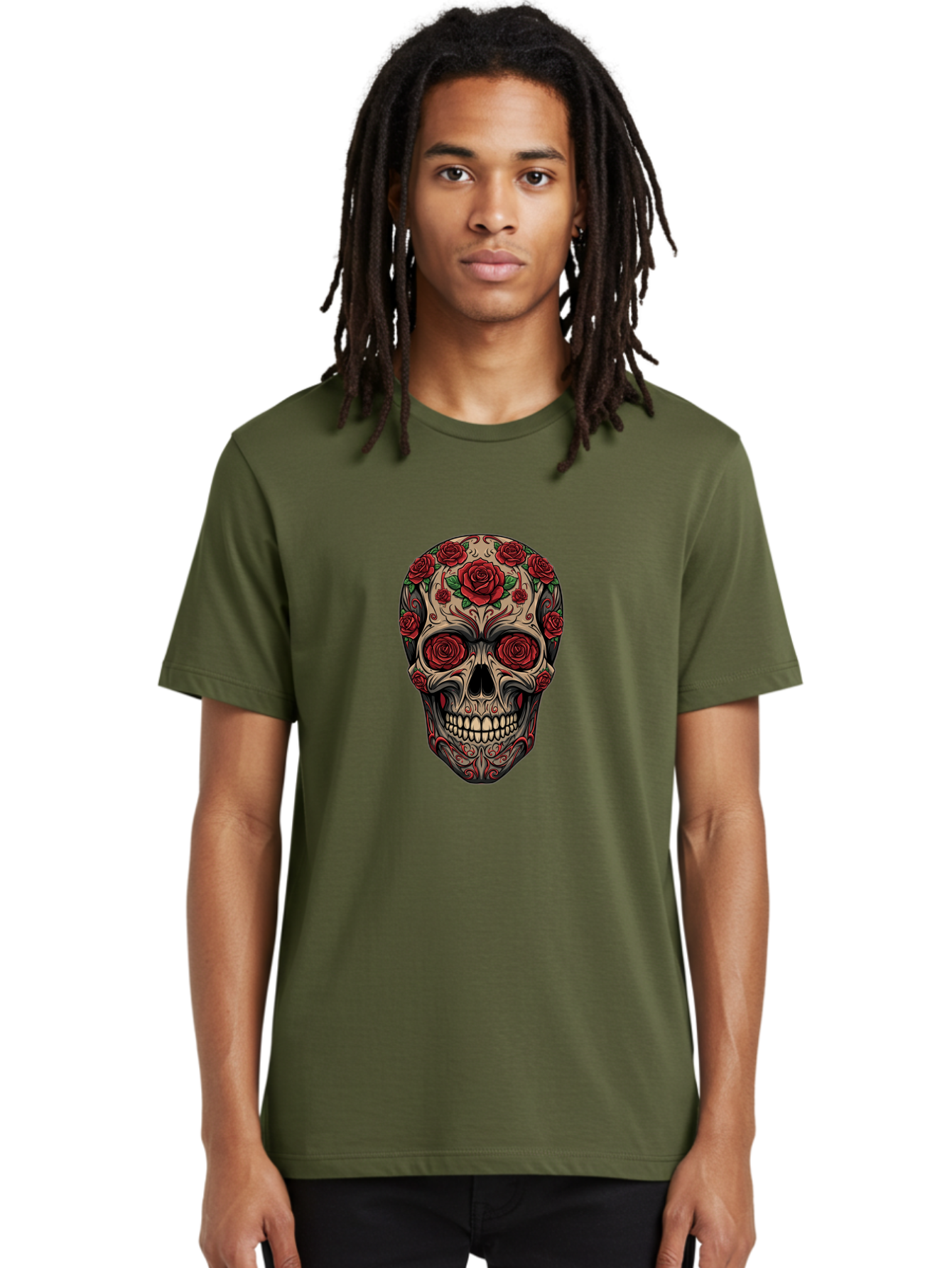 Sugar-Skull-1 Men'S Graphic Tee, 100% Cotton, Comfortable Casual Summer Wear, Machine Washable, Vintage Camera, Old Camera, Antique Camera, Black Camera, Classic Photography, Photography Equipment, Nostalgic Device, Film Camera, Camera Art Ban653