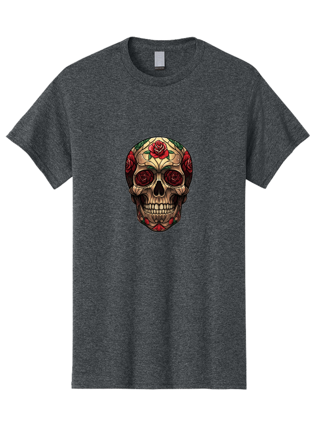 Sugar-Skull-2 Men'S Graphic Tee, 100% Cotton, Comfortable Casual Summer Wear, Machine Washable, Vintage Camera, Old Camera, Antique Camera, Black Camera, Classic Photography, Photography Equipment, Nostalgic Device, Film Camera, Camera Art Ban654