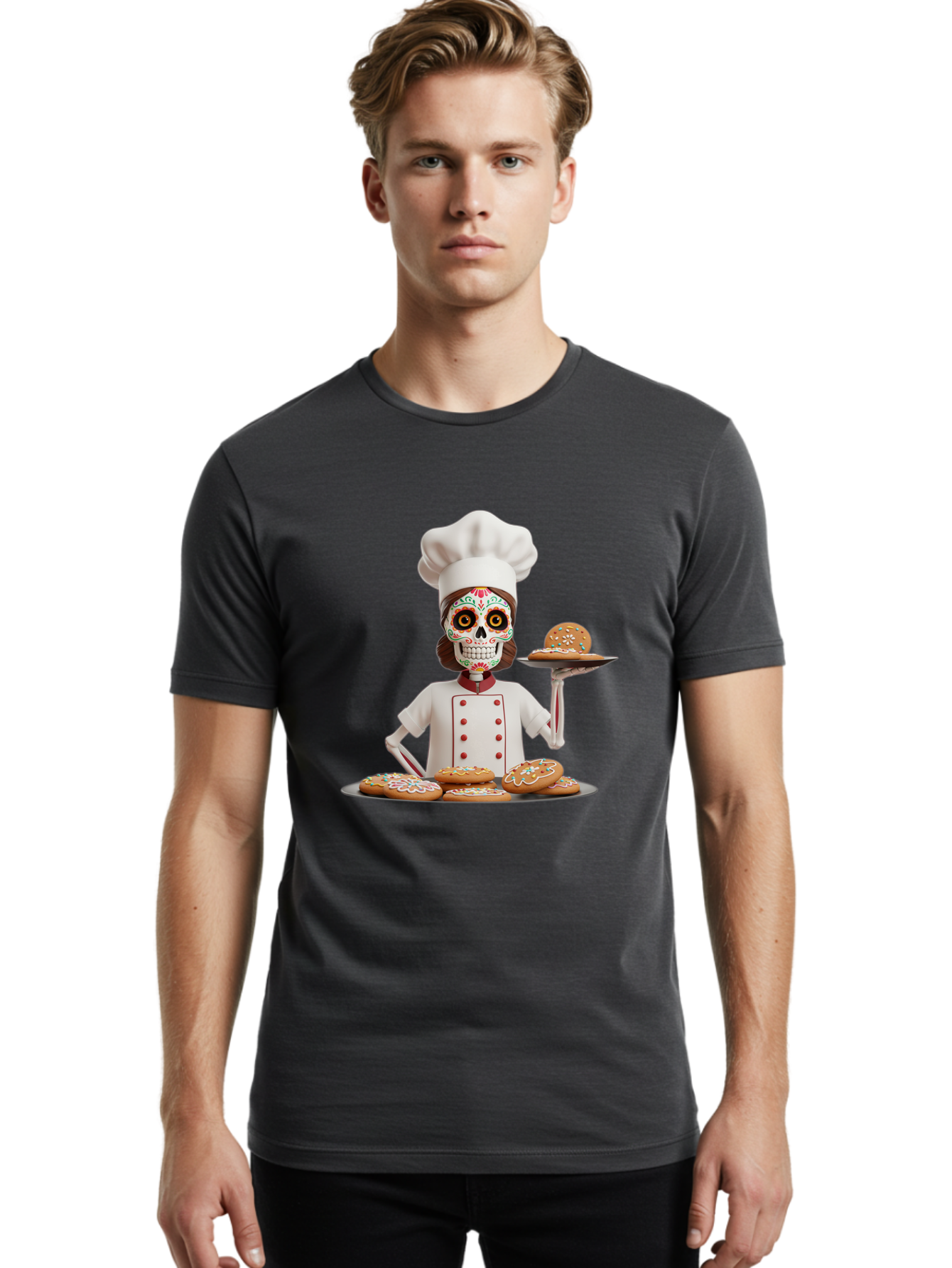 Sugar-Skull-Chef Men'S Graphic Tee, 100% Cotton, Comfortable Casual Summer Wear, Machine Washable, Vintage Camera, Old Camera, Antique Camera, Black Camera, Classic Photography, Photography Equipment, Nostalgic Device, Film Camera, Camera Art Ban657