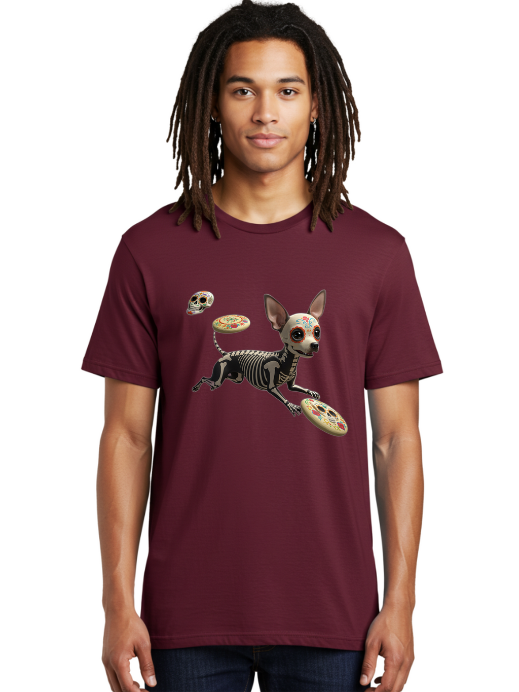 Sugar-Skull-Chihuahua Men'S Graphic Tee, 100% Cotton, Comfortable Casual Summer Wear, Machine Washable, Vintage Camera, Old Camera, Antique Camera, Black Camera, Classic Photography, Photography Equipment, Nostalgic Device, Film Camera, Ban658