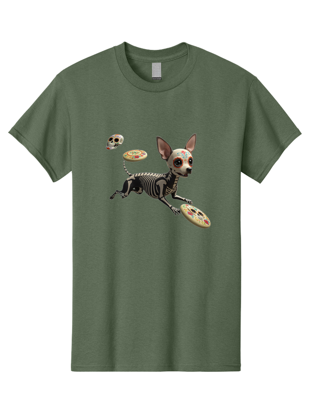 Sugar-Skull-Chihuahua Men'S Graphic Tee, 100% Cotton, Comfortable Casual Summer Wear, Machine Washable, Vintage Camera, Old Camera, Antique Camera, Black Camera, Classic Photography, Photography Equipment, Nostalgic Device, Film Camera, Ban658