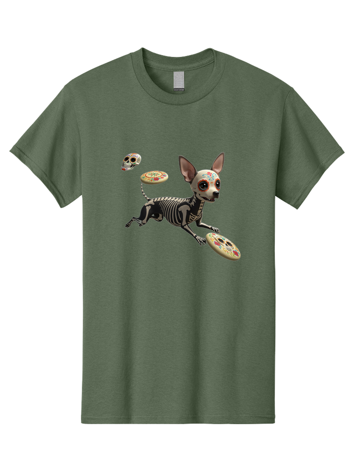 Sugar-Skull-Chihuahua Men'S Graphic Tee, 100% Cotton, Comfortable Casual Summer Wear, Machine Washable, Vintage Camera, Old Camera, Antique Camera, Black Camera, Classic Photography, Photography Equipment, Nostalgic Device, Film Camera, Ban658