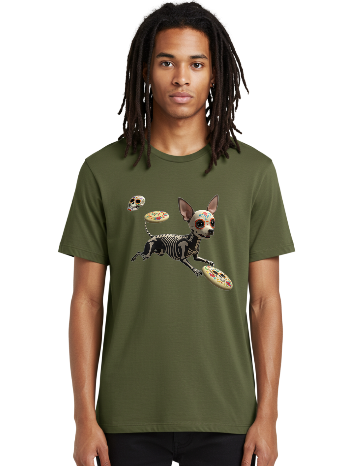 Sugar-Skull-Chihuahua Men'S Graphic Tee, 100% Cotton, Comfortable Casual Summer Wear, Machine Washable, Vintage Camera, Old Camera, Antique Camera, Black Camera, Classic Photography, Photography Equipment, Nostalgic Device, Film Camera, Ban658
