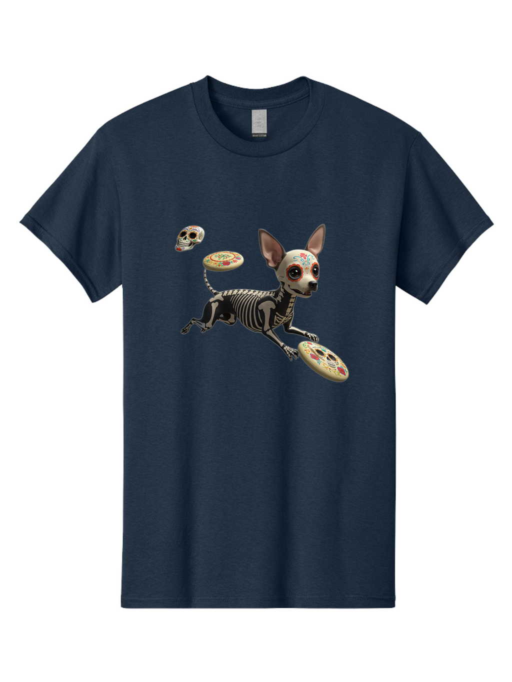 Sugar-Skull-Chihuahua Men'S Graphic Tee, 100% Cotton, Comfortable Casual Summer Wear, Machine Washable, Vintage Camera, Old Camera, Antique Camera, Black Camera, Classic Photography, Photography Equipment, Nostalgic Device, Film Camera, Ban658
