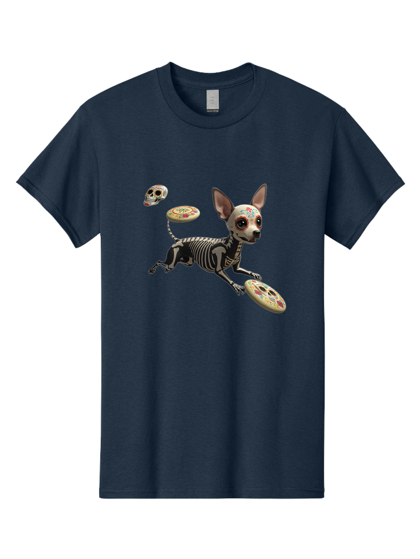Sugar-Skull-Chihuahua Men'S Graphic Tee, 100% Cotton, Comfortable Casual Summer Wear, Machine Washable, Vintage Camera, Old Camera, Antique Camera, Black Camera, Classic Photography, Photography Equipment, Nostalgic Device, Film Camera, Ban658