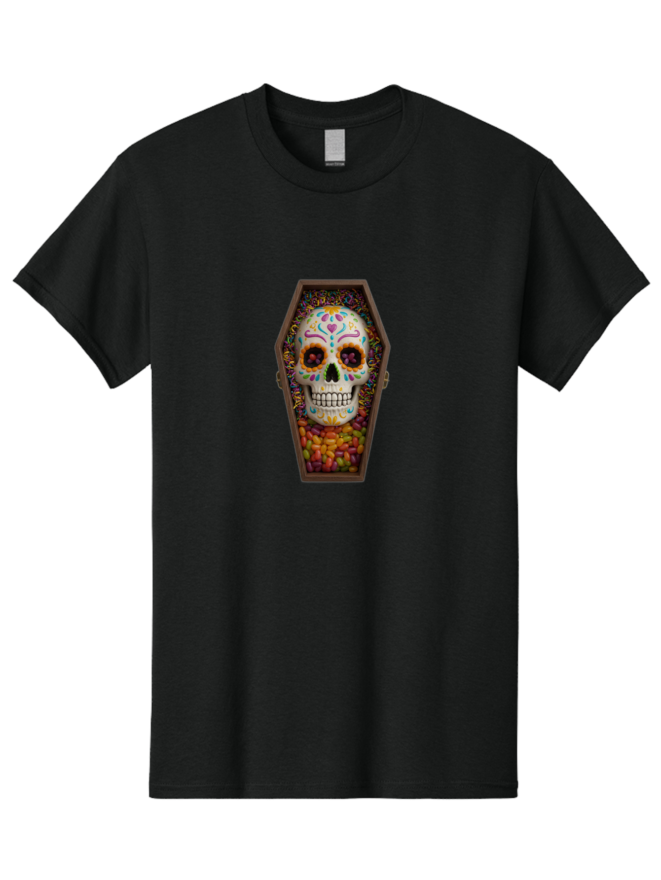 Sugar-Skull-Coffin Men'S Graphic Tee, 100% Cotton, Comfortable Casual Summer Wear, Machine Washable, Vintage Camera, Old Camera, Antique Camera, Black Camera, Classic Photography, Photography Equipment, Nostalgic Device, Film Camera, Ban659