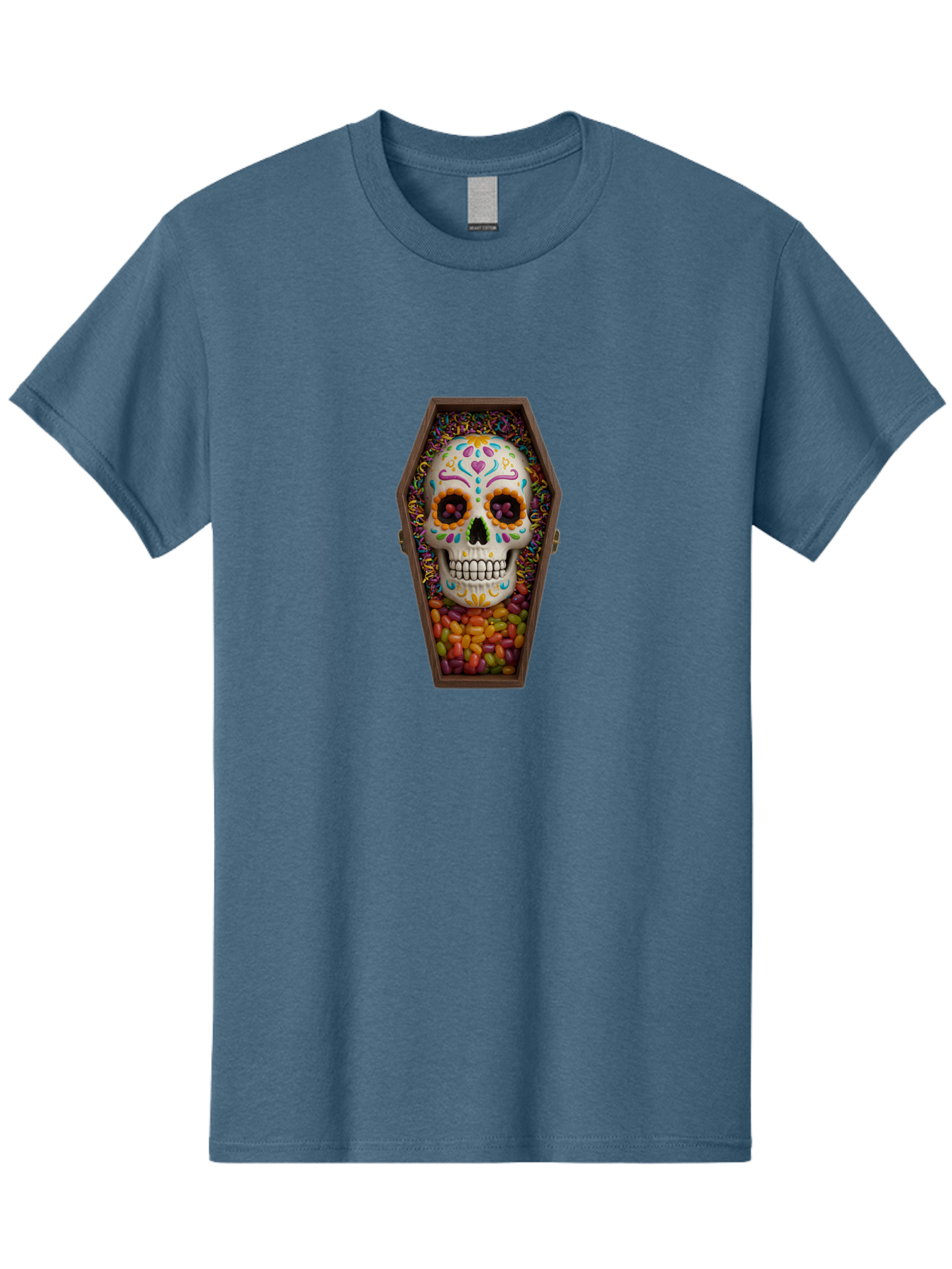 Sugar-Skull-Coffin Men'S Graphic Tee, 100% Cotton, Comfortable Casual Summer Wear, Machine Washable, Vintage Camera, Old Camera, Antique Camera, Black Camera, Classic Photography, Photography Equipment, Nostalgic Device, Film Camera, Ban659