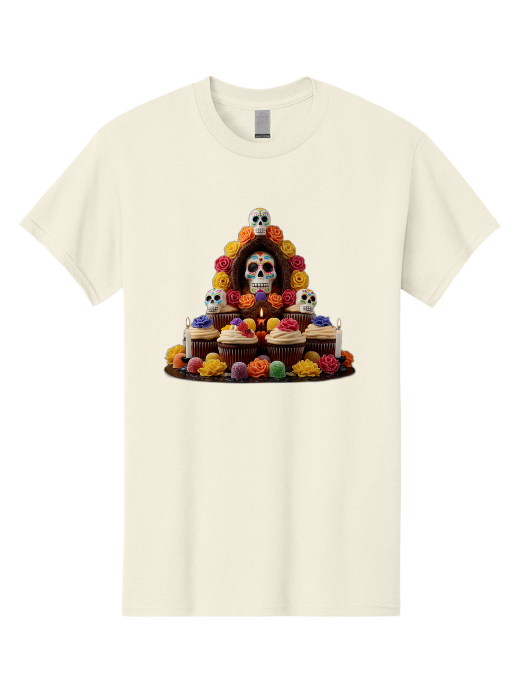 Sugar-Skull-Cupcake-Display Men'S Graphic Tee, 100% Cotton, Comfortable Casual Summer Wear, Machine Washable, Vintage Camera, Old Camera, Antique Camera, Black Camera, Classic Photography, Photography Equipment, Nostalgic Device, Film Camera, Ban660