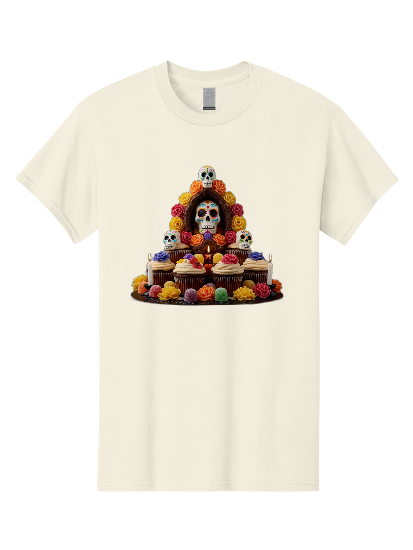 Sugar-Skull-Cupcake-Display Men'S Graphic Tee, 100% Cotton, Comfortable Casual Summer Wear, Machine Washable, Vintage Camera, Old Camera, Antique Camera, Black Camera, Classic Photography, Photography Equipment, Nostalgic Device, Film Camera, Ban660