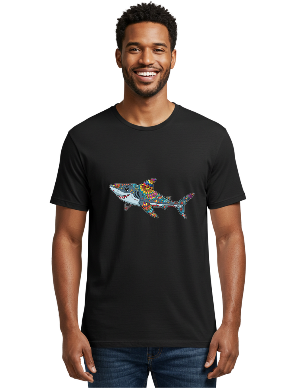 Sugar-Skull-Shark Men'S Graphic Tee, 100% Cotton, Comfortable Casual Summer Wear, Machine Washable, Vintage Camera, Old Camera, Antique Camera, Black Camera, Classic Photography, Photography Equipment, Nostalgic Device, Film Camera, Camera Art Ban661