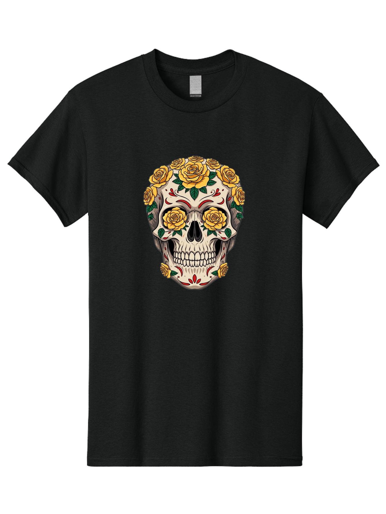 Sugar-Skull-With-Yellow-Roses Men'S Graphic Tee, 100% Cotton, Comfortable Casual Summer Wear, Machine Washable, Vintage Camera, Old Camera, Antique Camera, Black Camera, Classic Photography, Photography Equipment, Nostalgic Device, Ban662